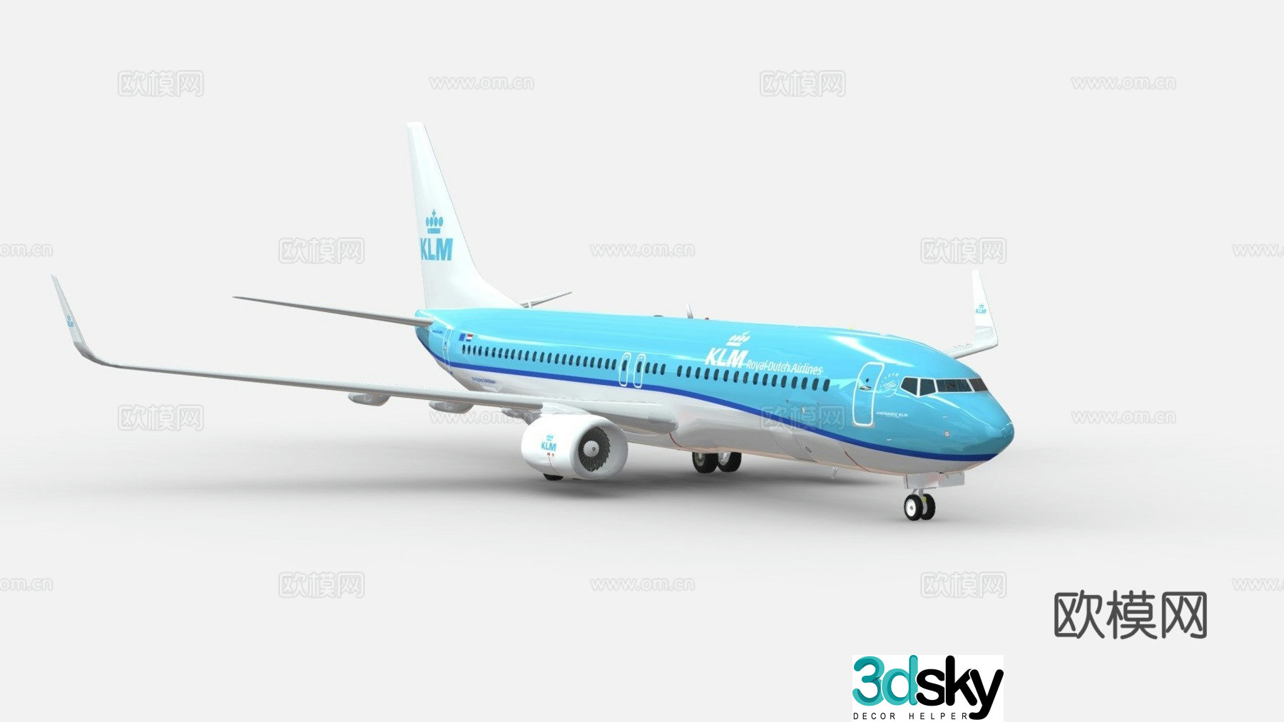 boeing airplane passenger plane 3d model