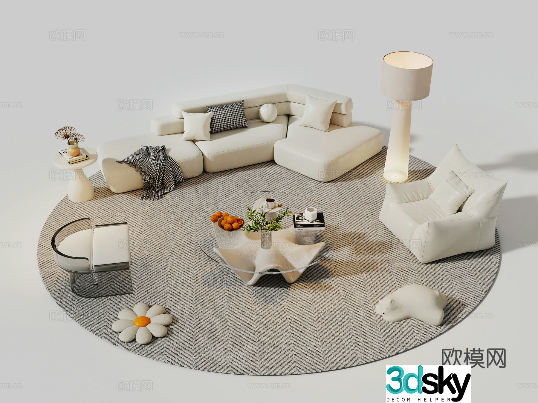 Modern modular sofa modular sofa 3d model