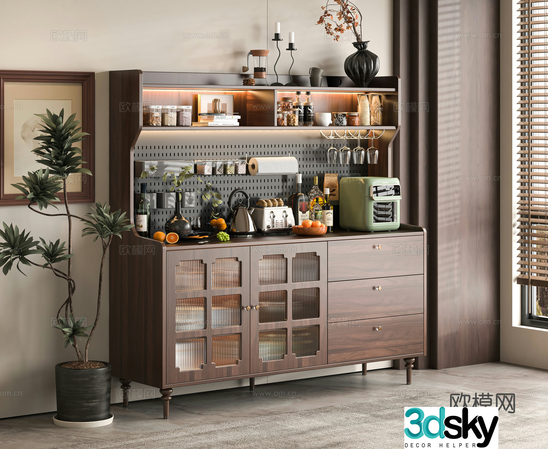 Middle-aged sideboard 3D model