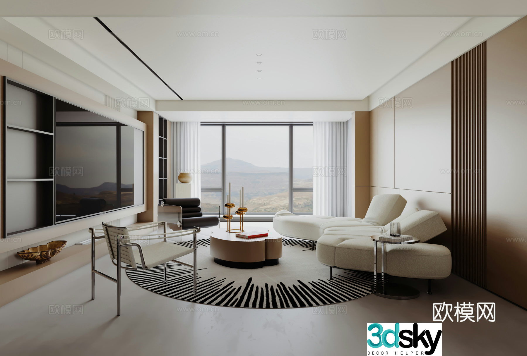 Modern living room 3d model