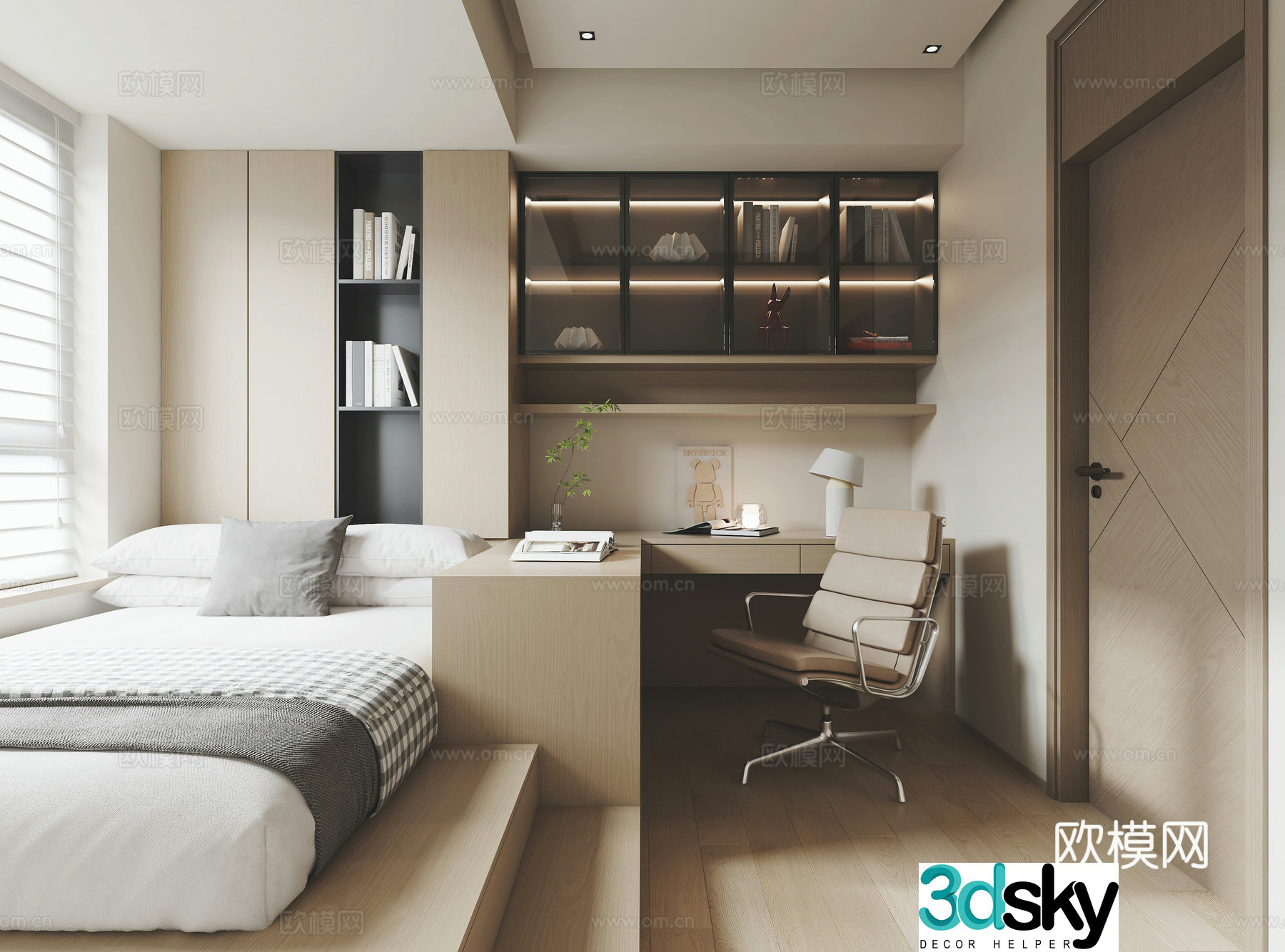 Tatami bedroom second bedroom 3D model