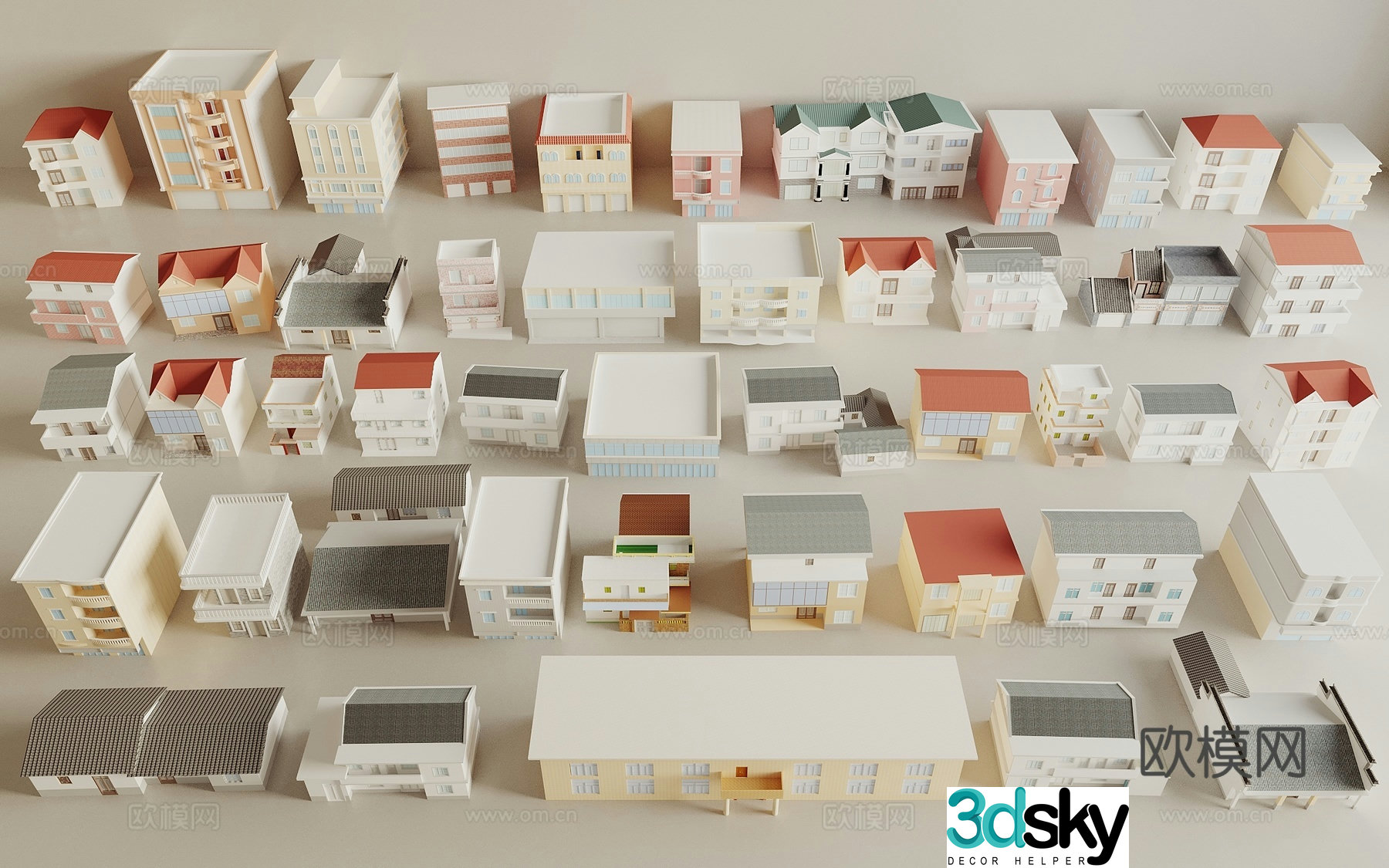 Rural houses self-built houses rural houses 3d model