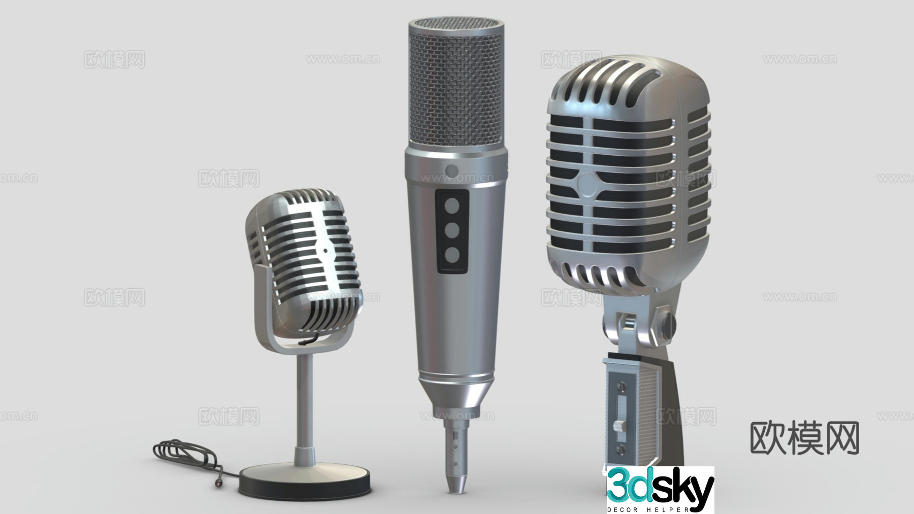 microphone microphone audio and video equipment 3d model