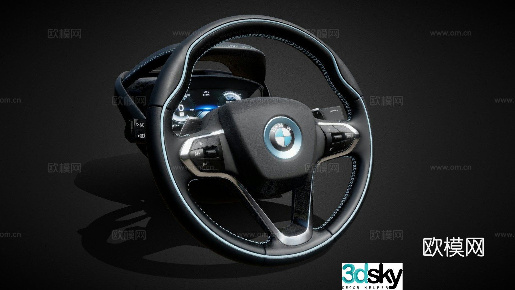 BMW steering wheel 3d model