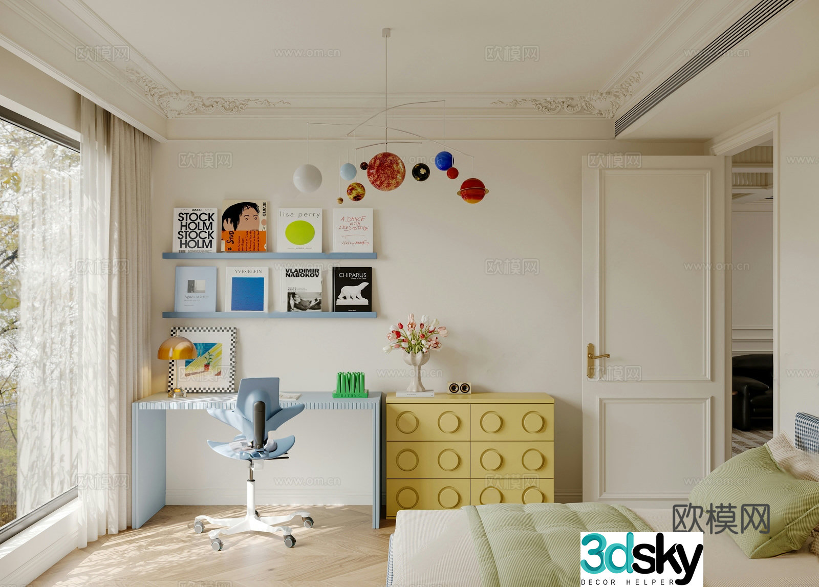 French children’s room learning room 3D model