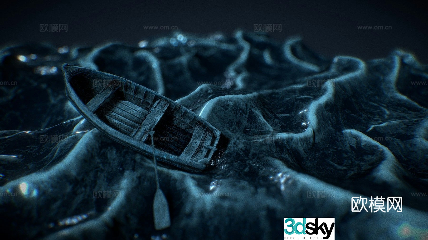 ship wooden ship sea ship 3d model
