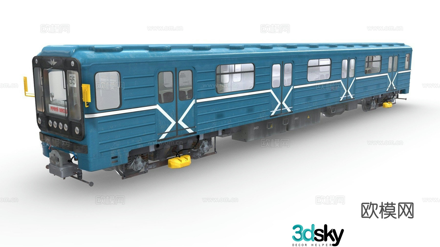 Metro train 3d model