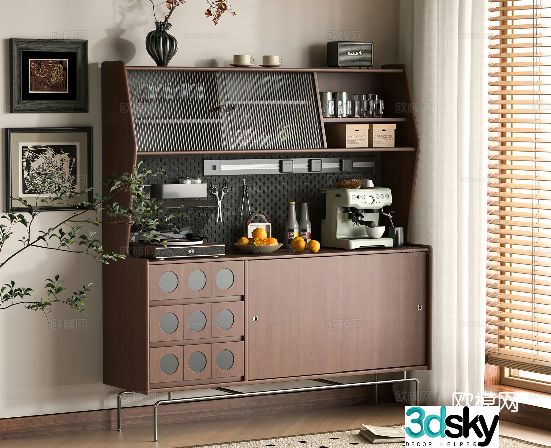 Middle-aged sideboard 3D model