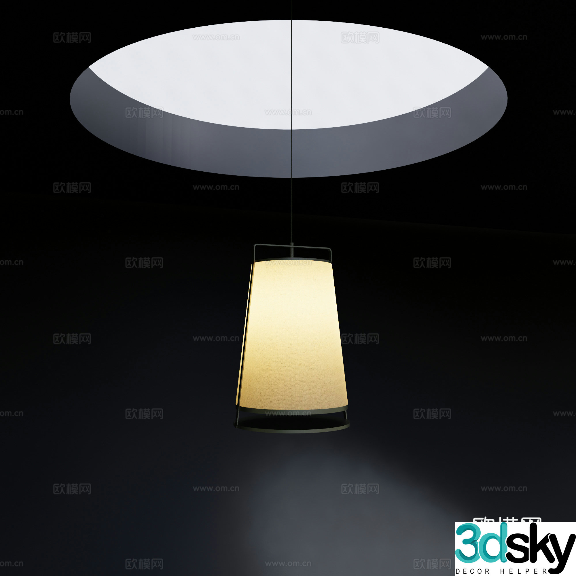 New Chinese style chandelier restaurant chandelier 3d model