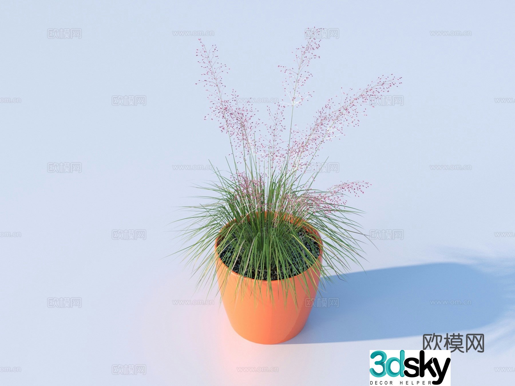 flowerpot potted plant green plant plant 3d model