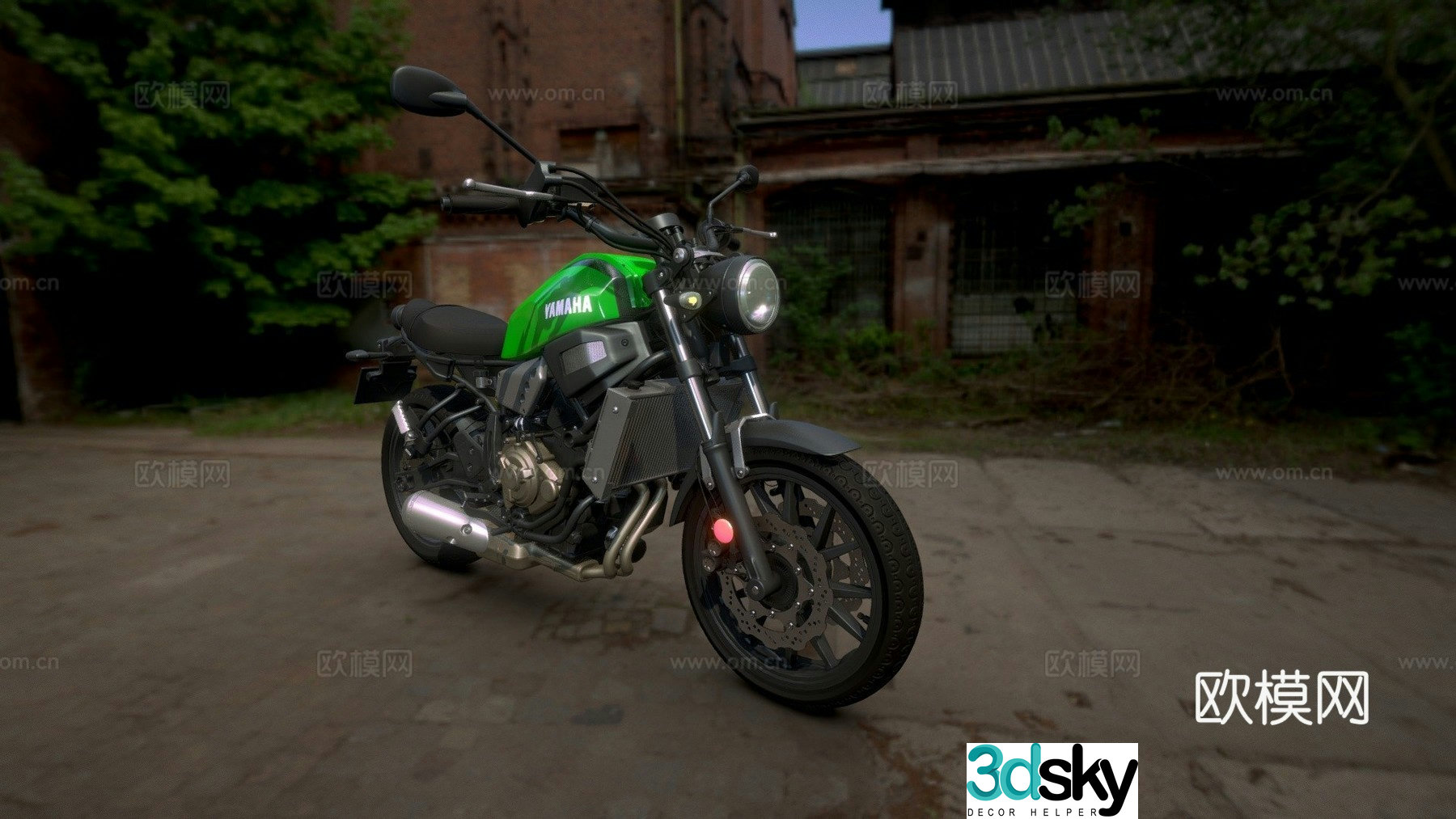 Yamaha motorcycle 3d model