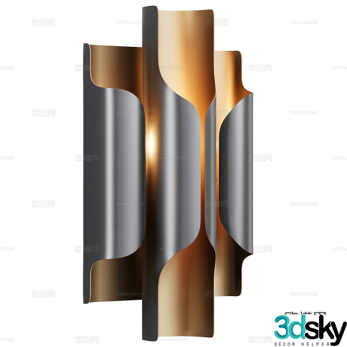 Light luxury wall lamp 3D model