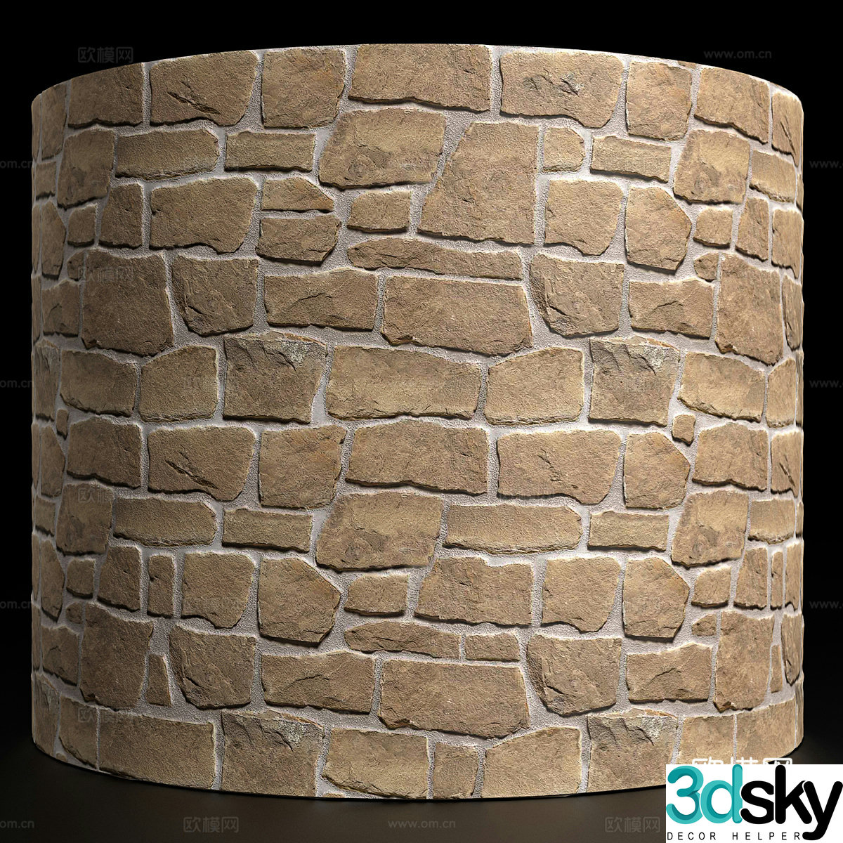 Outdoor wall tiles brick wall floor tiles 3d model