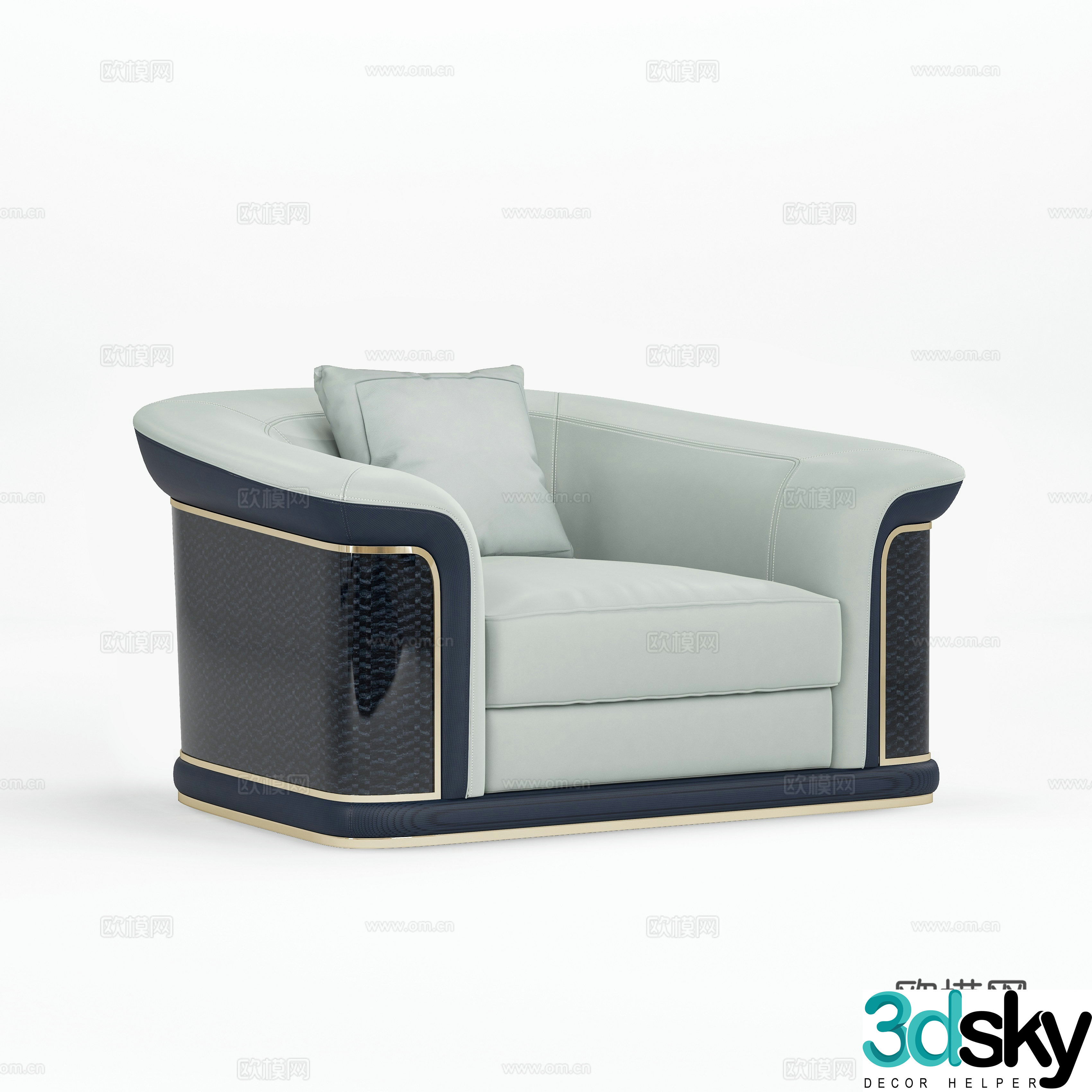 Single sofa casual sofa 3d model