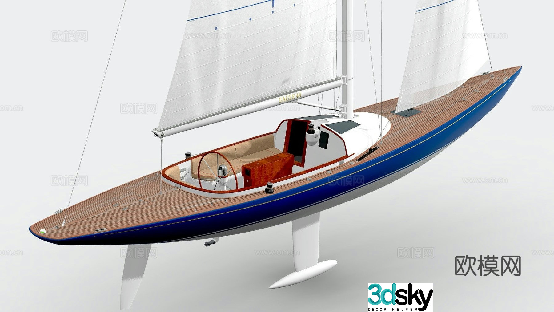 sailing yacht 3d model