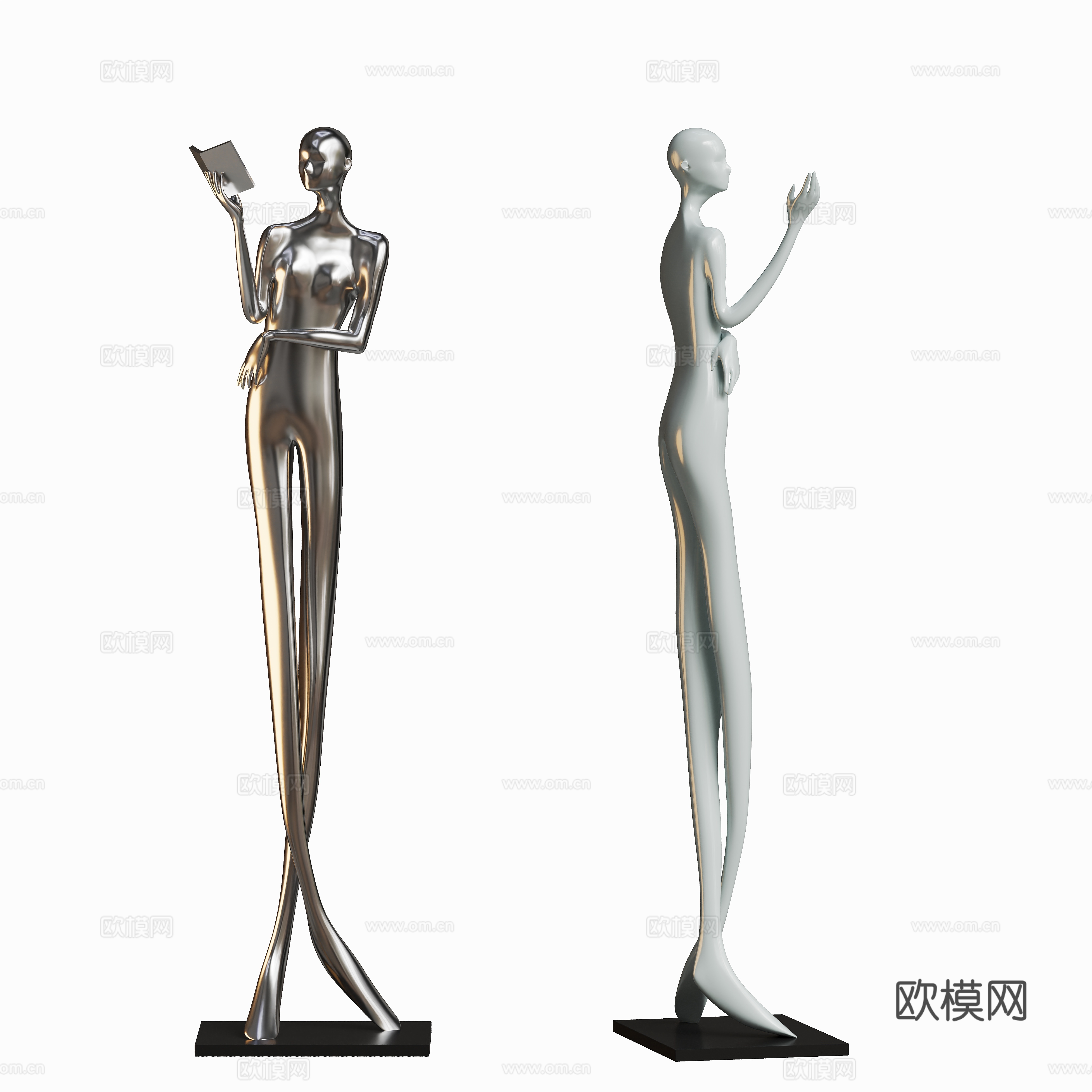 Modern character sculpture 3d model