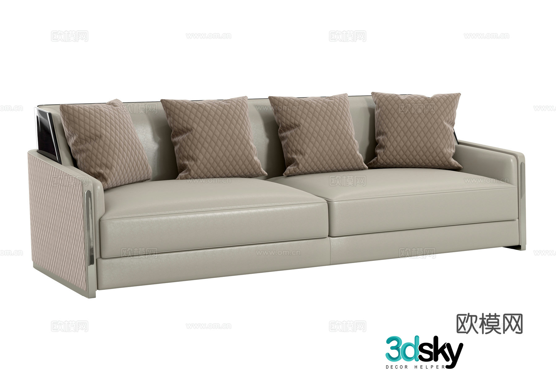 Modern multi-seater sofa 3d model