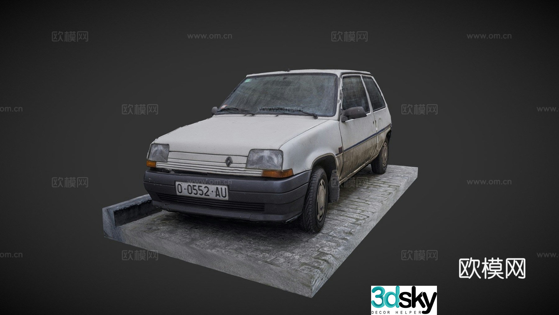 Renault car sedan 3d model
