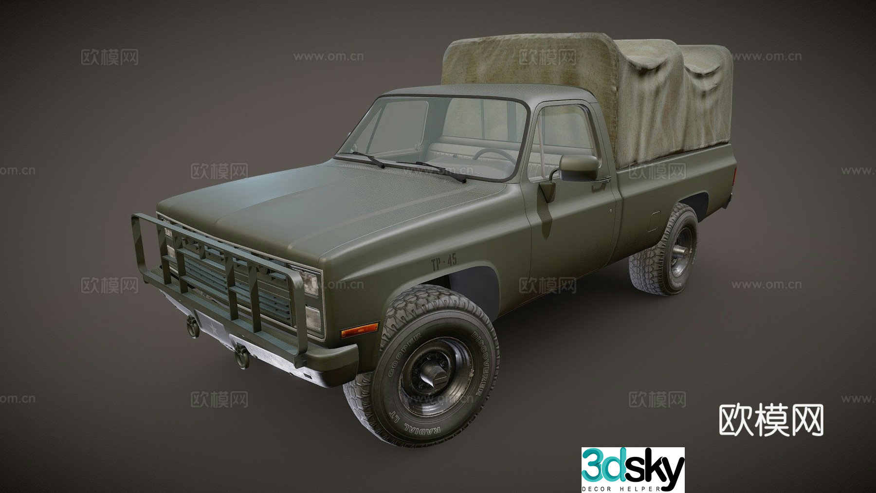 Military car Truck 3d model