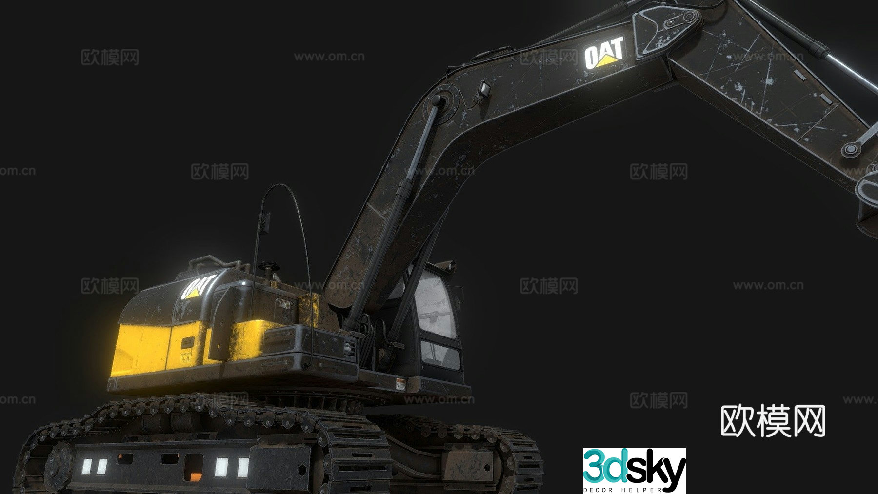 excavator crane 3d model