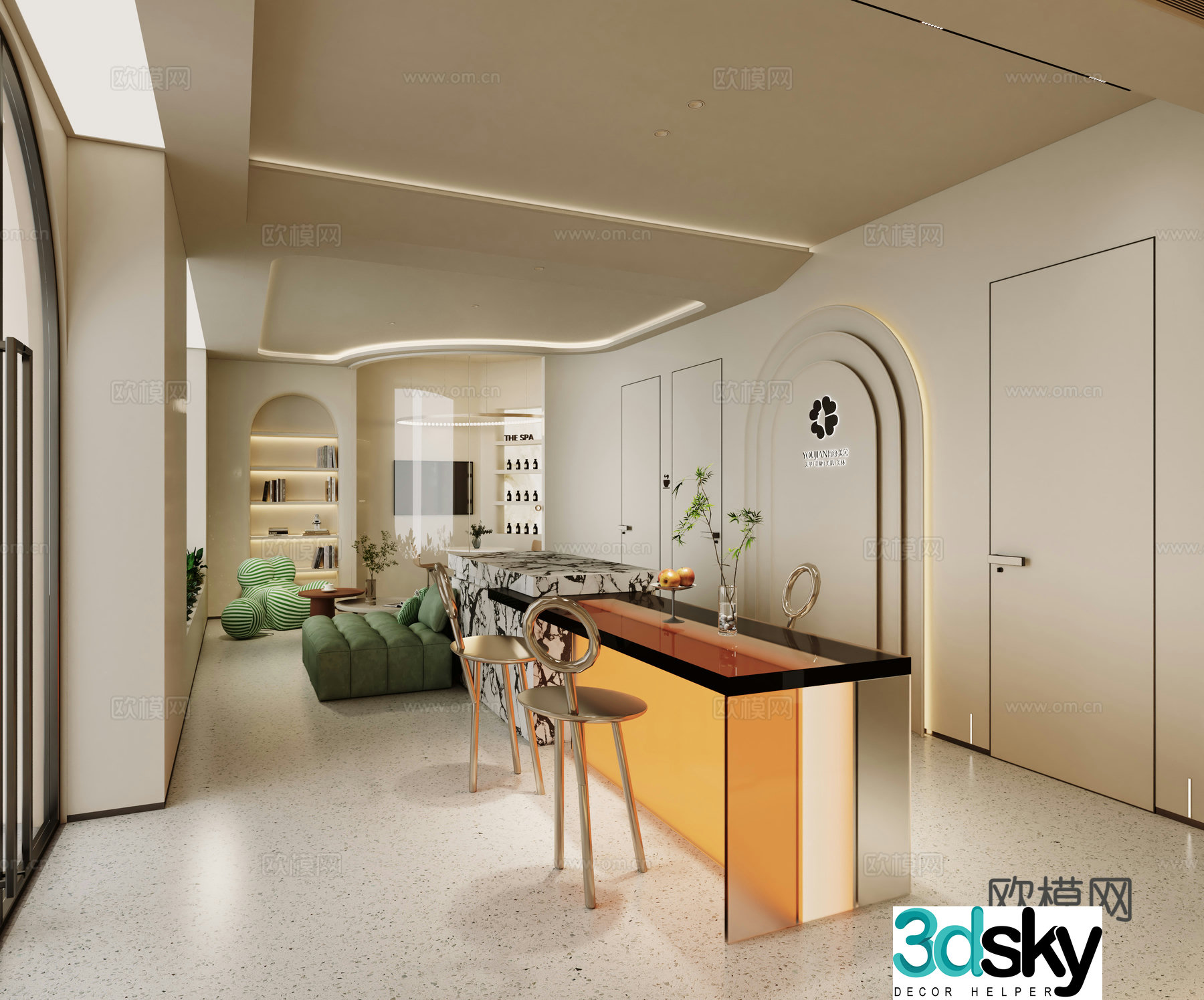 Modern Beauty SPA Hall 3D model