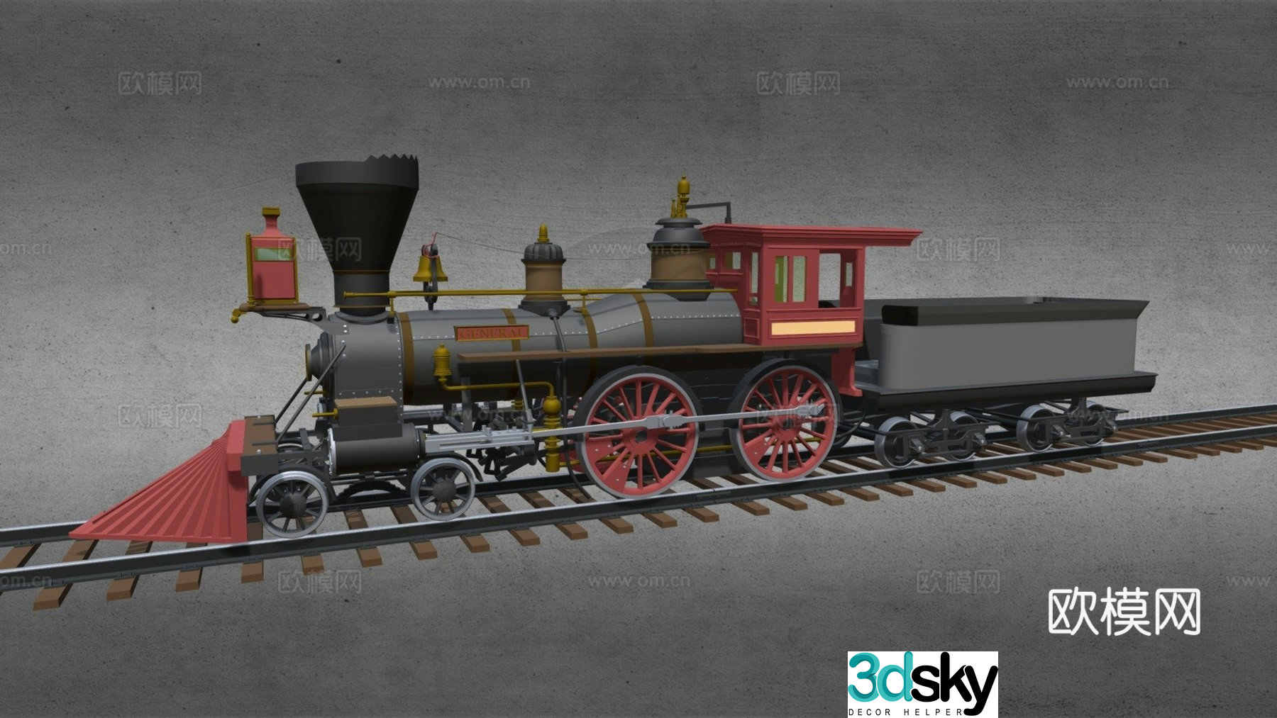 Universal locomotive 3d model