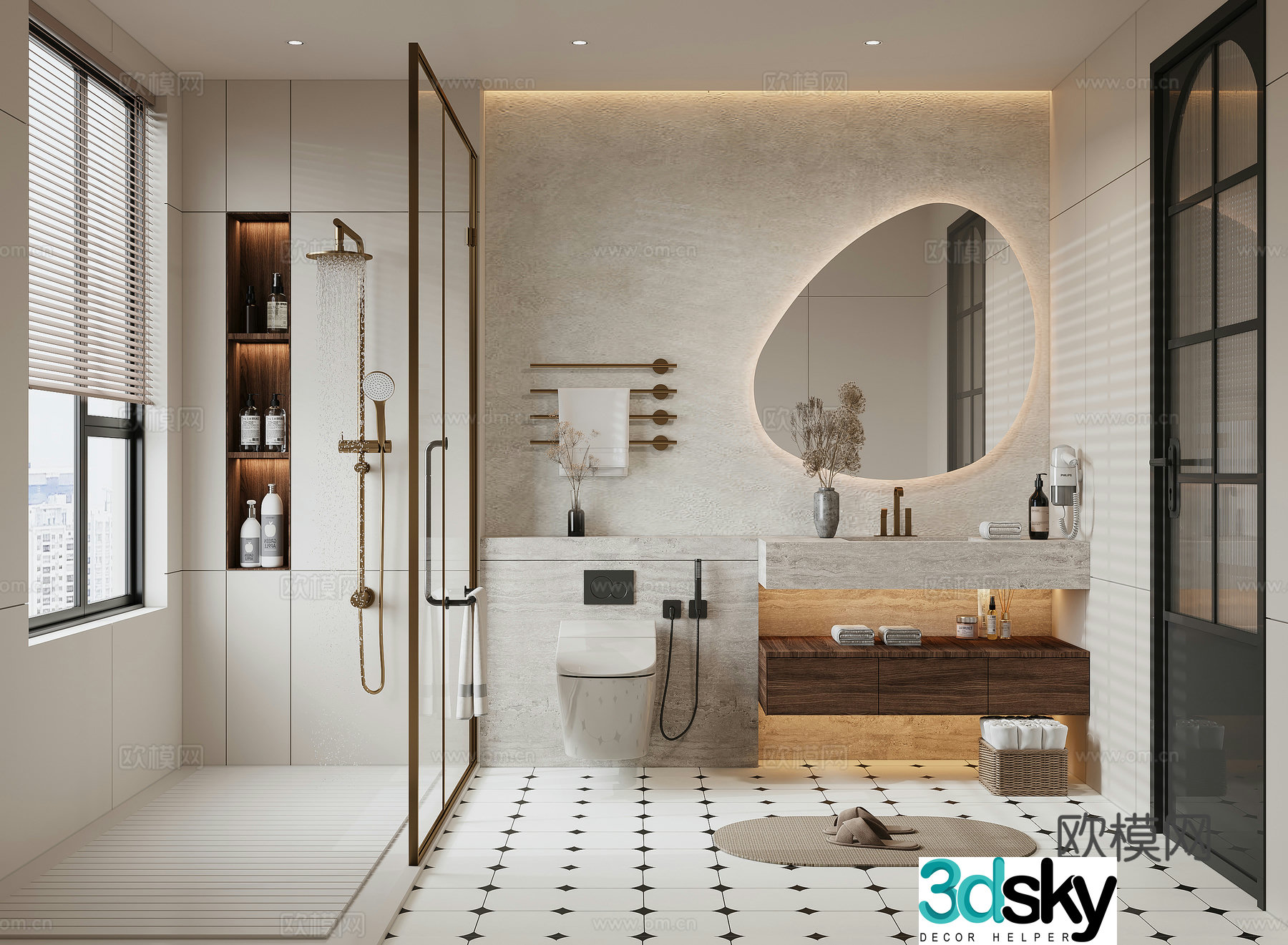 Wasabi Bathroom 3D Model