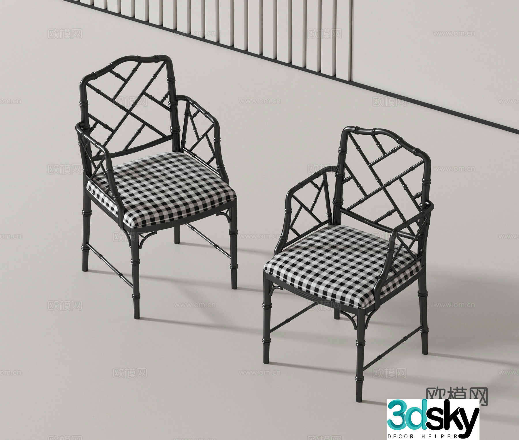 Modern chair dining chair 3d model