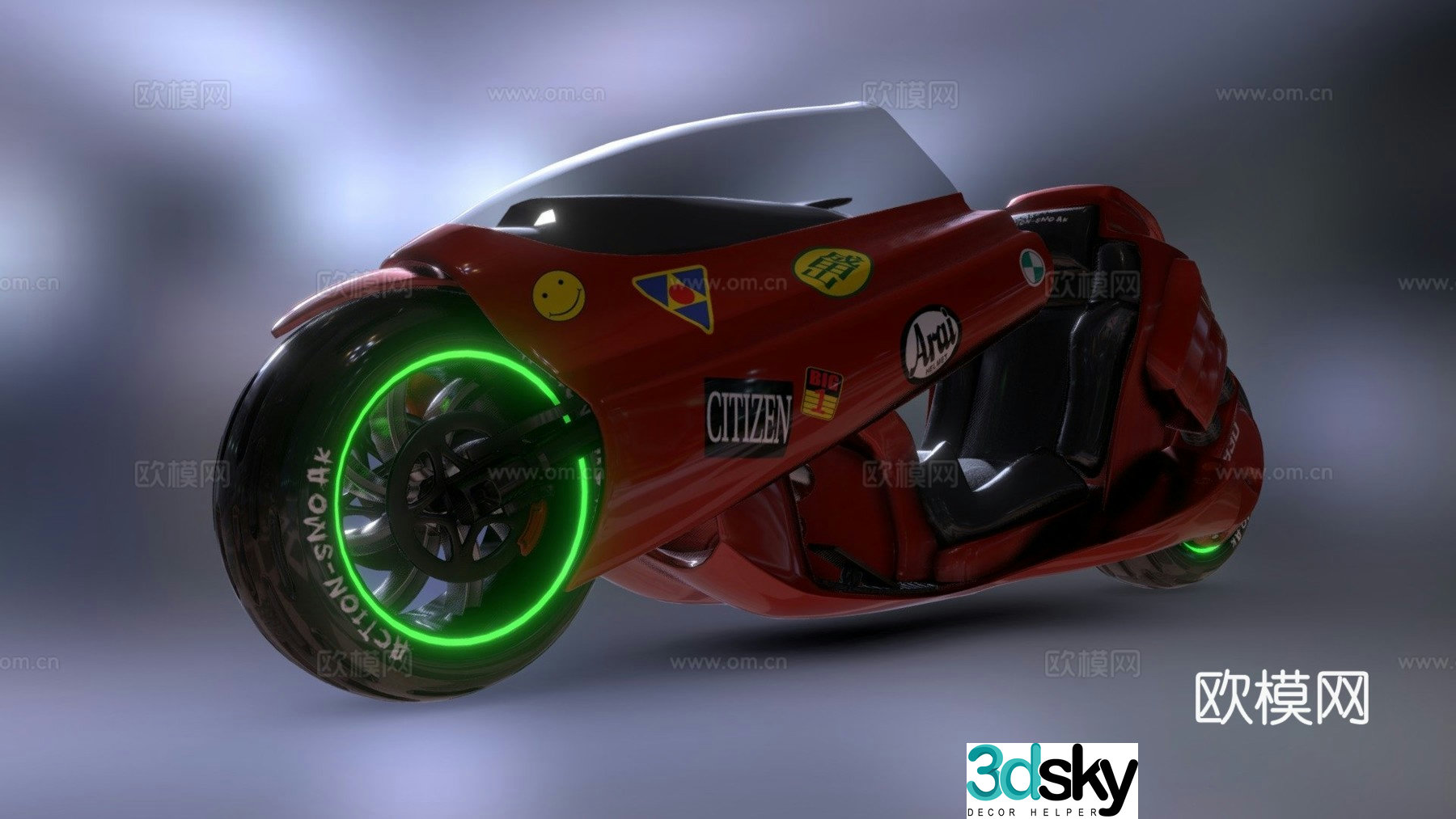 Akira motorcycle 3d model