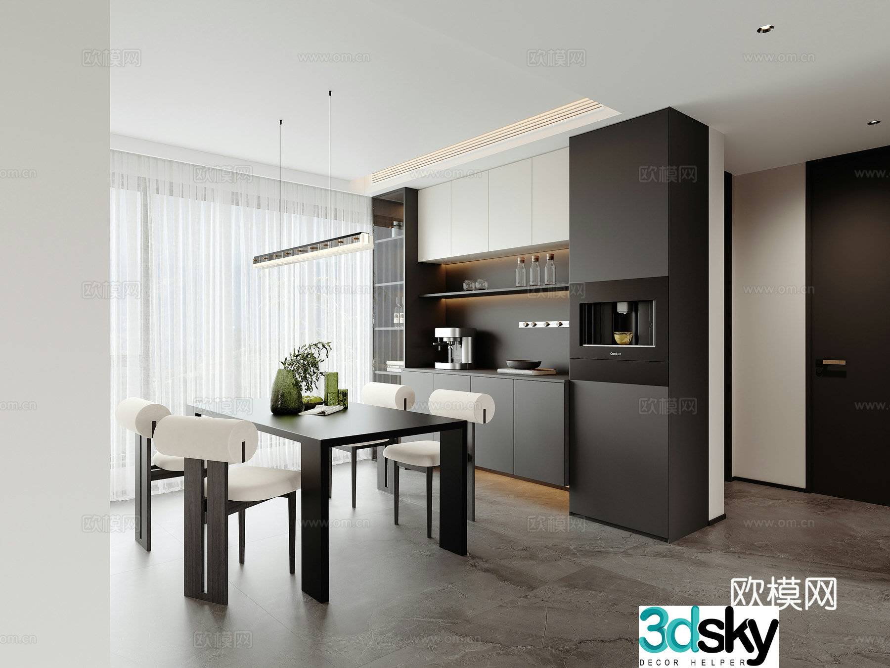 Modern restaurant 3d model