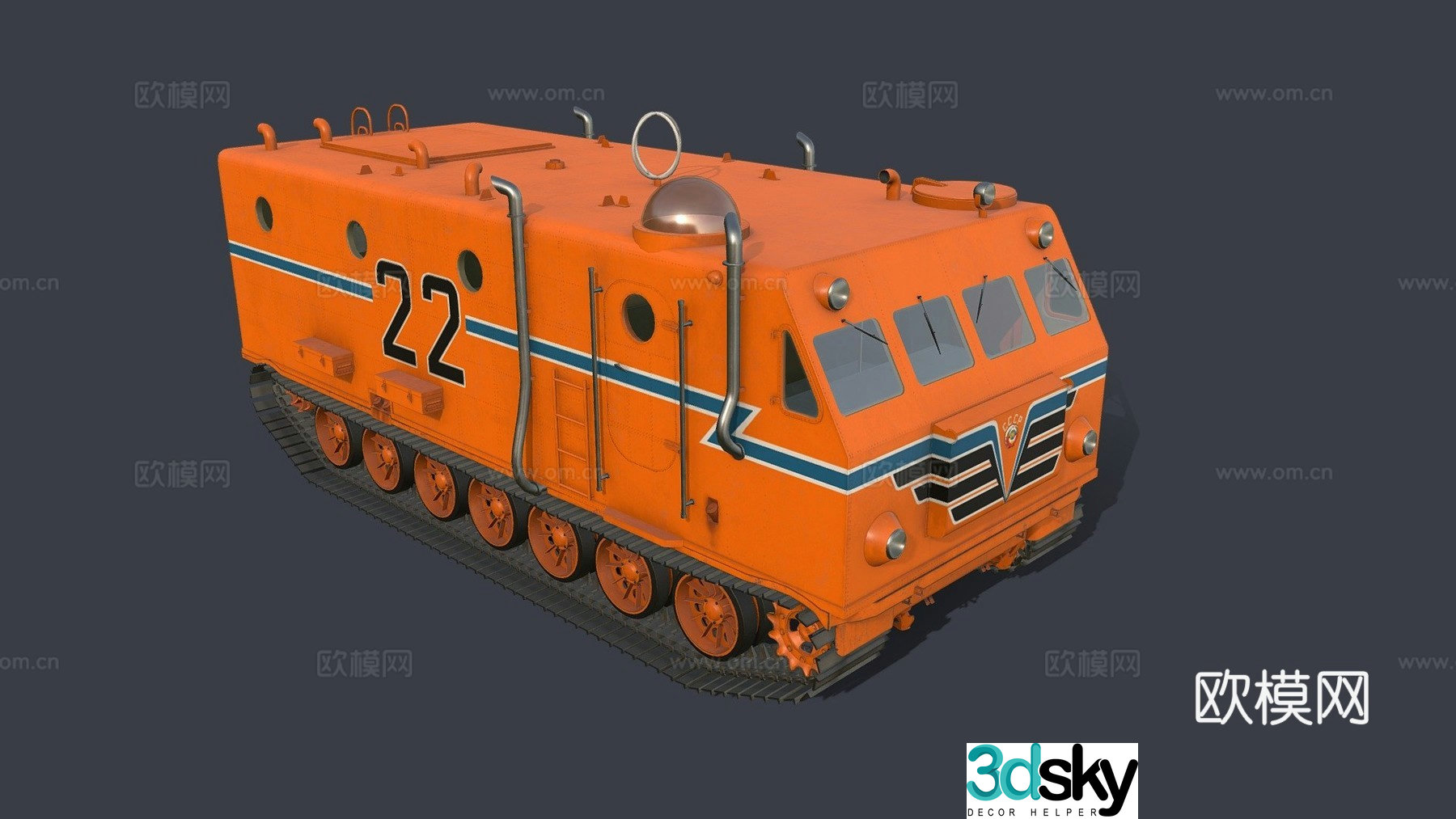 Crawler engineering vehicle 3d model