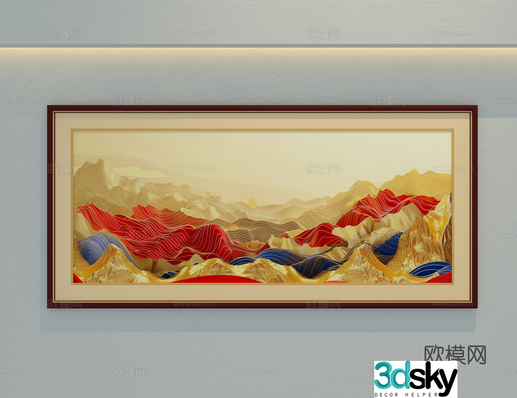 New Year’s Hanging Painting Texture Painting Decorative Painting 3D Model