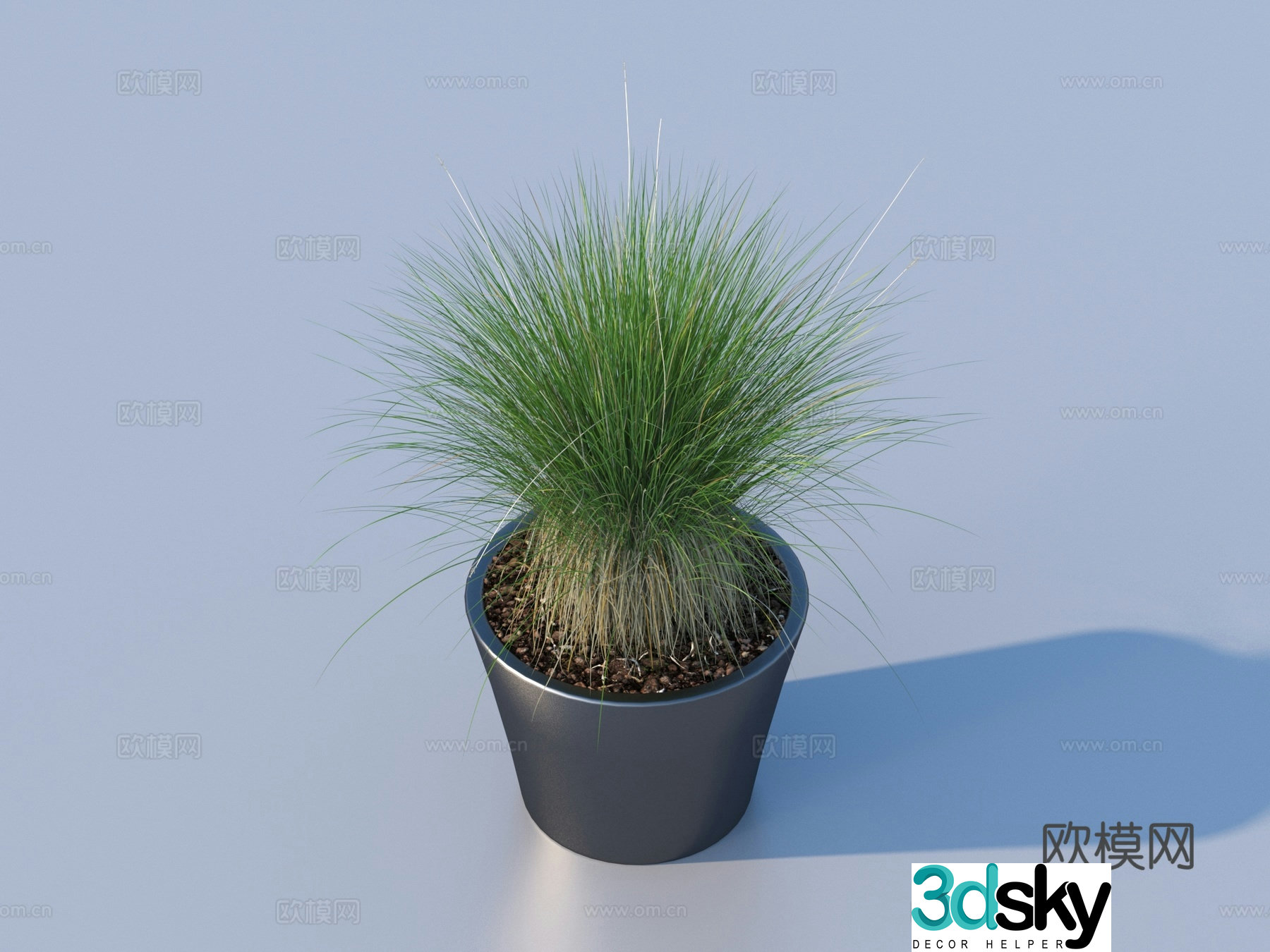 flowerpot potted plant green plant plant 3d model