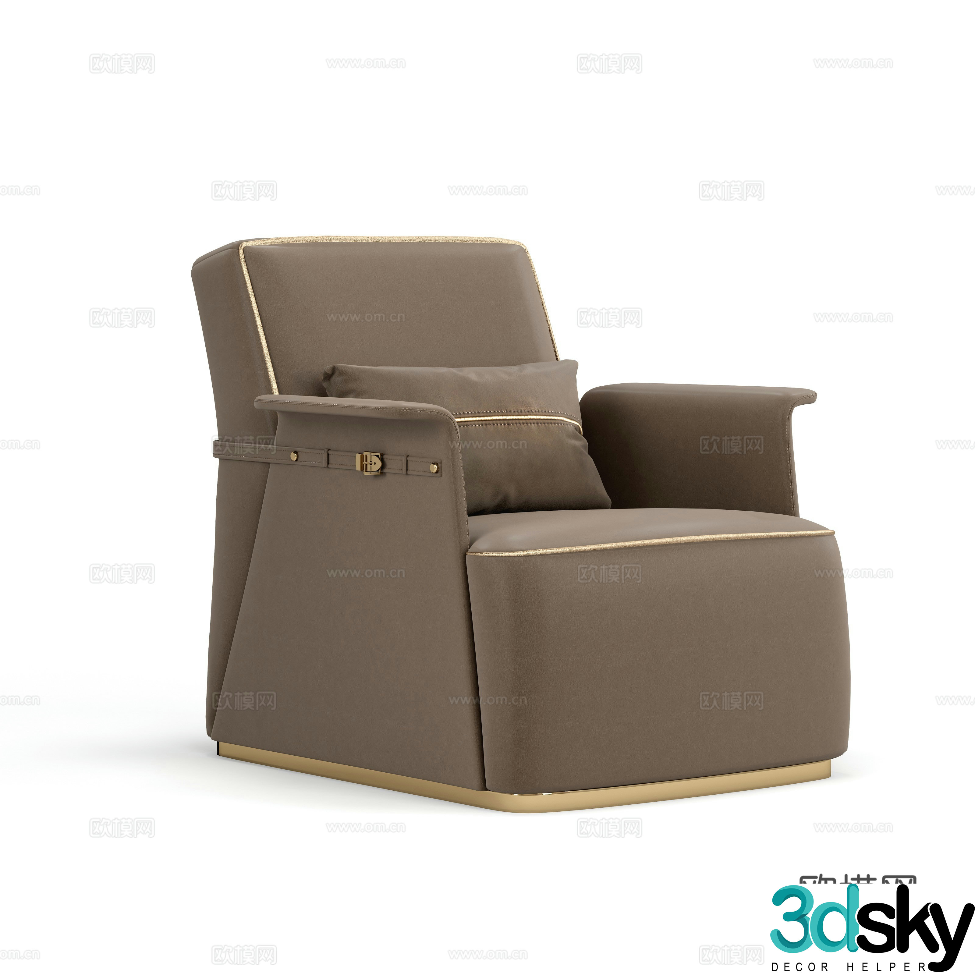 Single sofa casual sofa 3d model