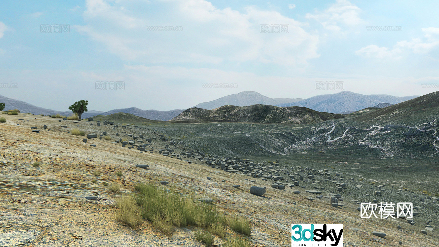 Mountains and mountains 3D models