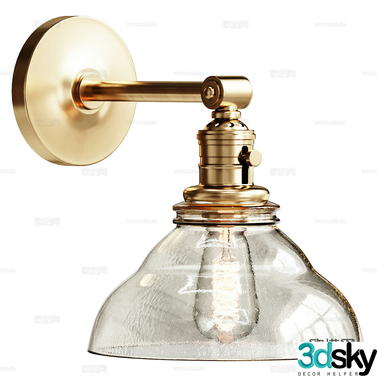 Light luxury wall lamp 3D model