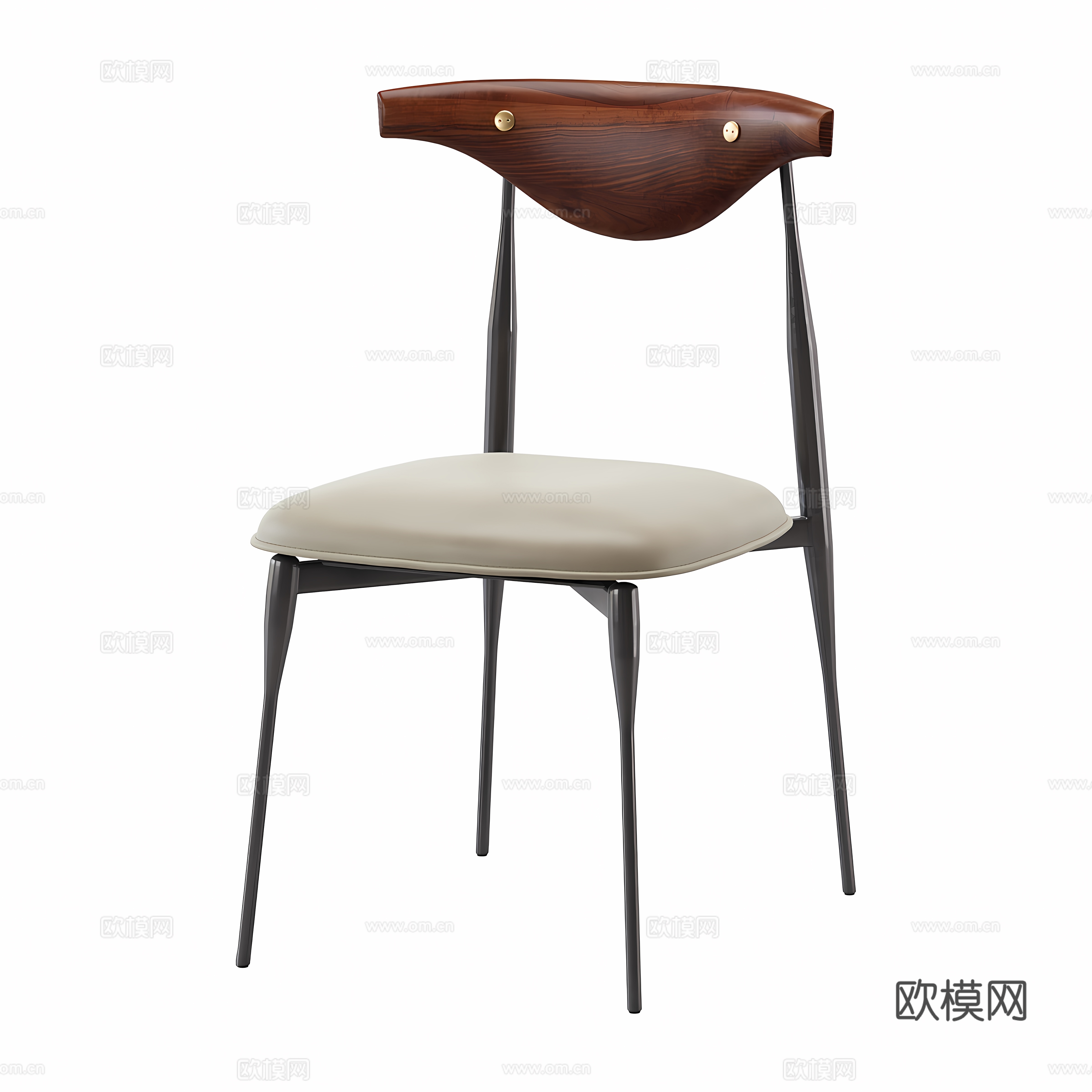 Medieval style single chair chair dining chair 3d model