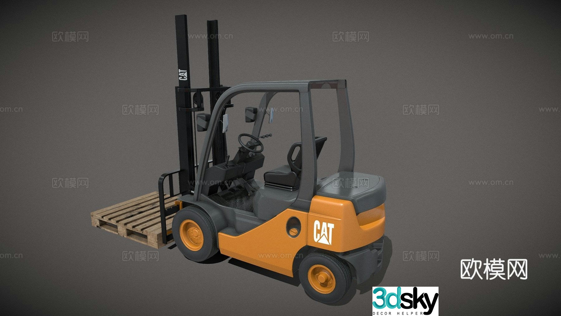 Forklift Crane 3d model