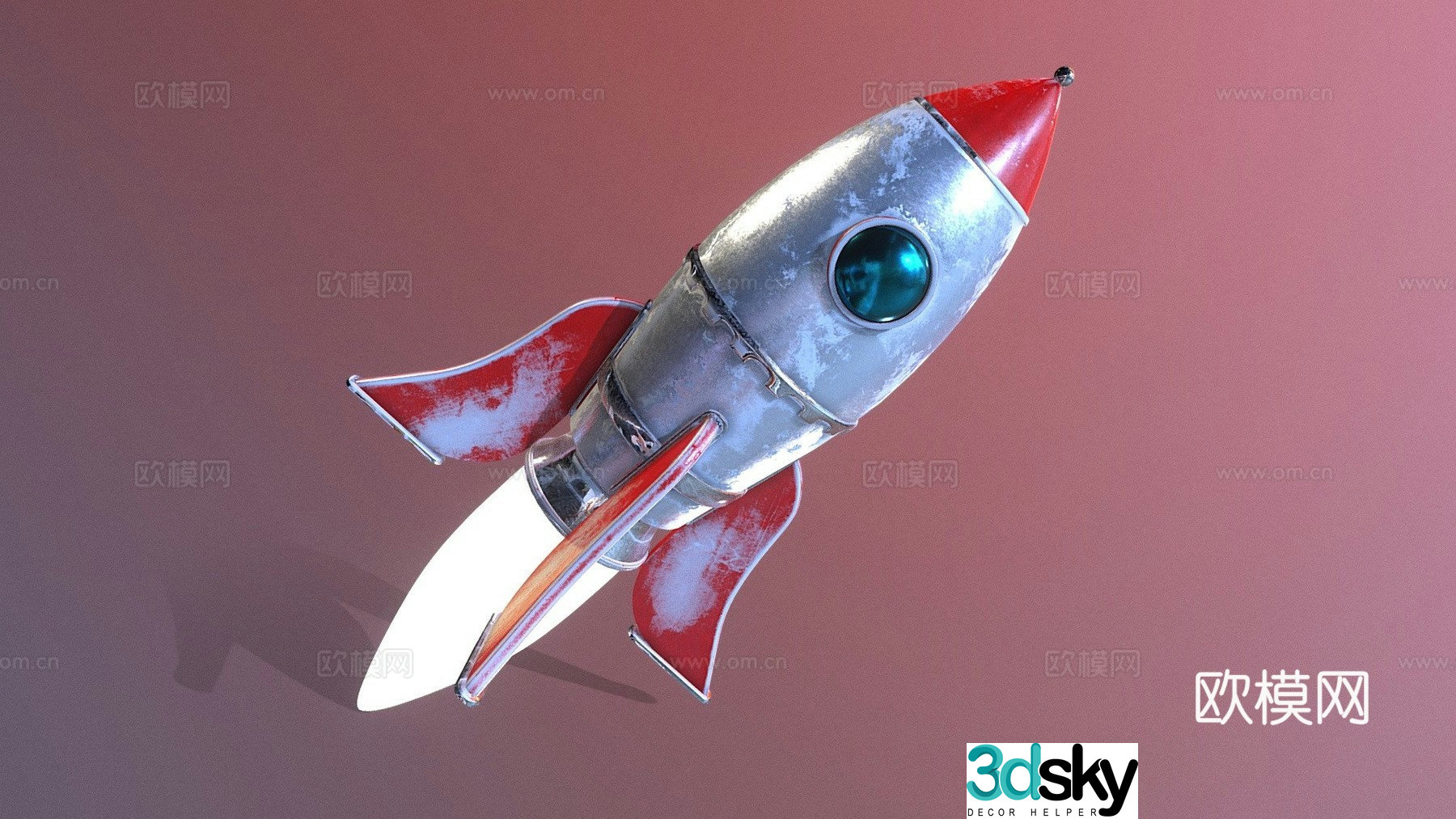 Space rocket missile 3d model