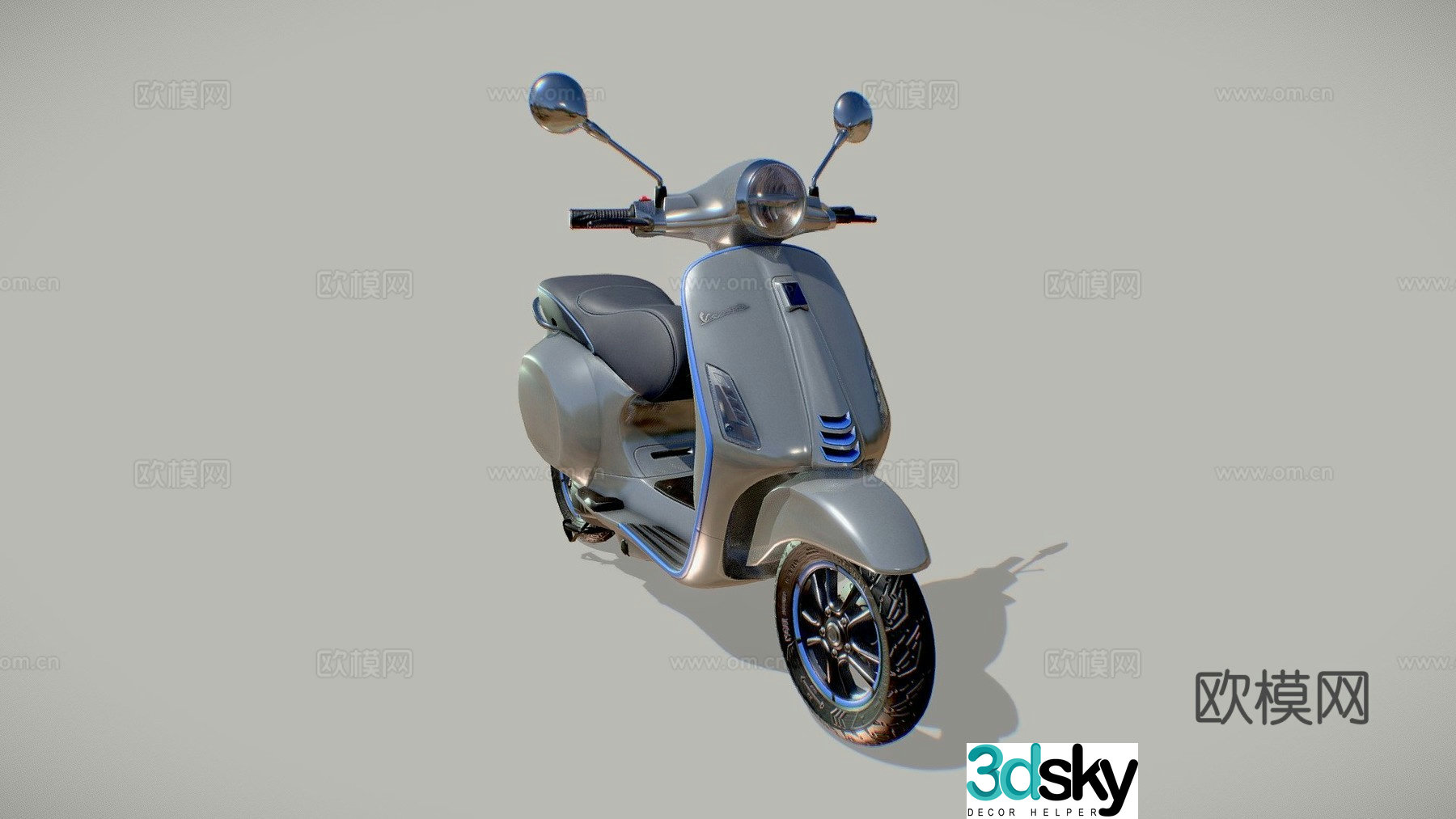 Electric car motorcycle 3d model
