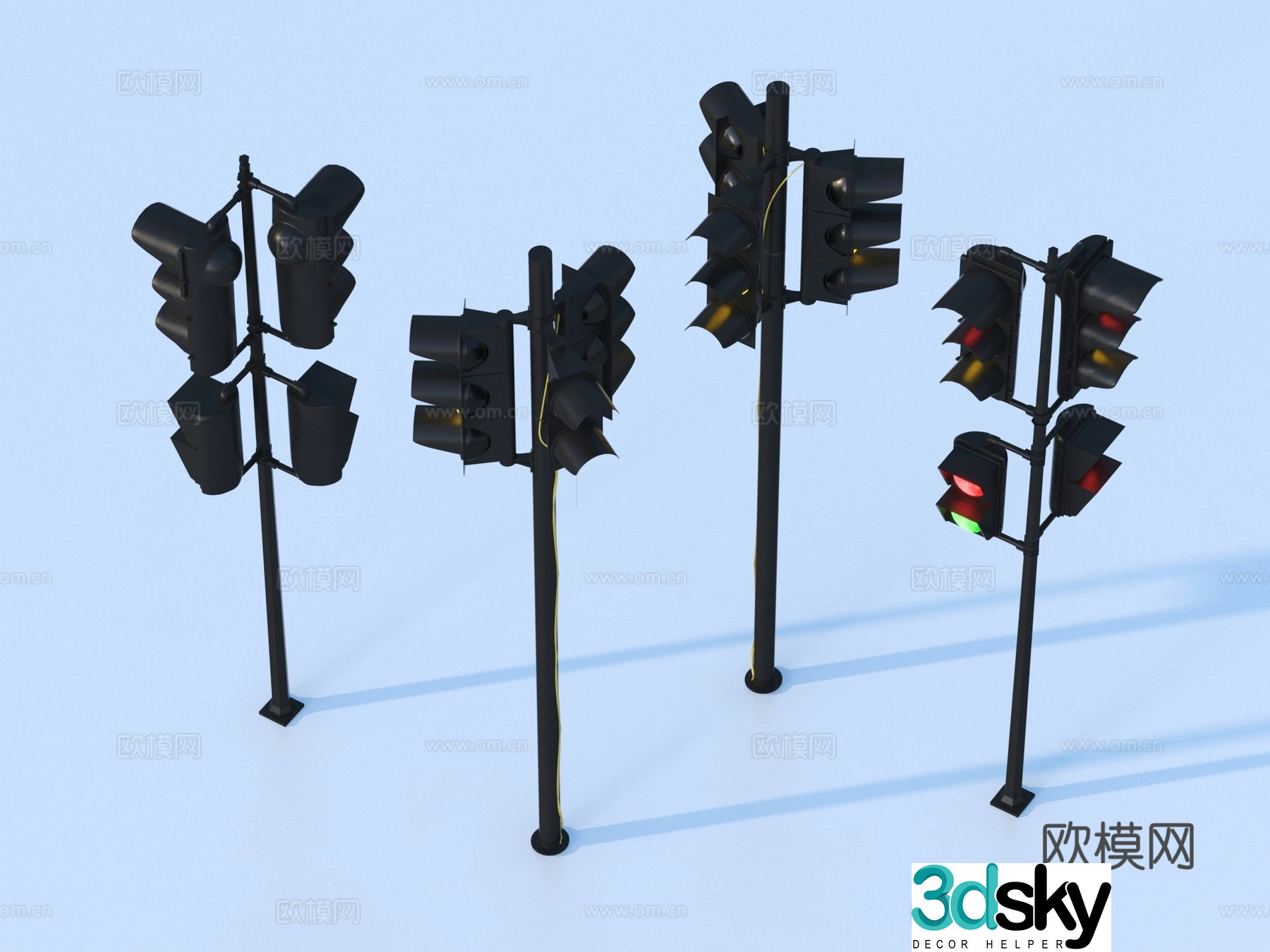 Traffic light Traffic light Indicator light 3d model