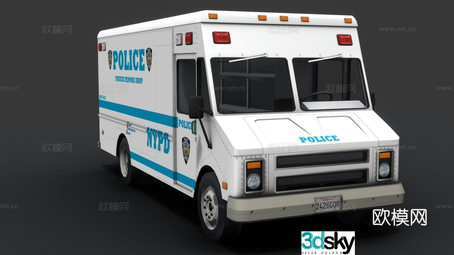 car police car 3d model