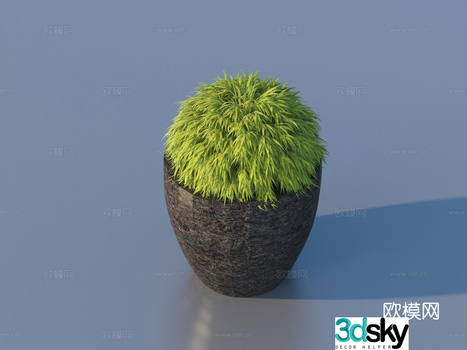 flowerpot potted plant green plant plant 3d model