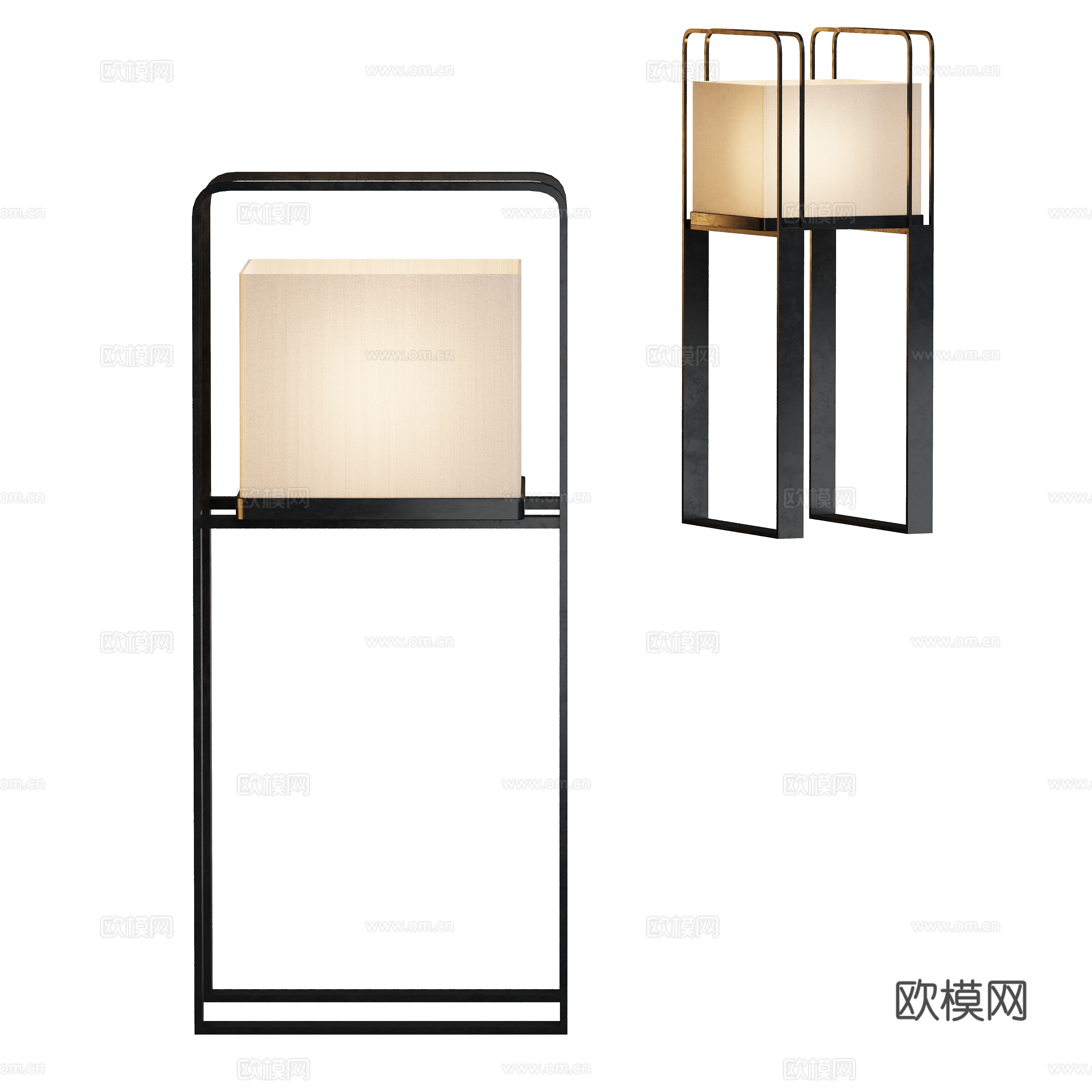 Simple floor lamp 3d model