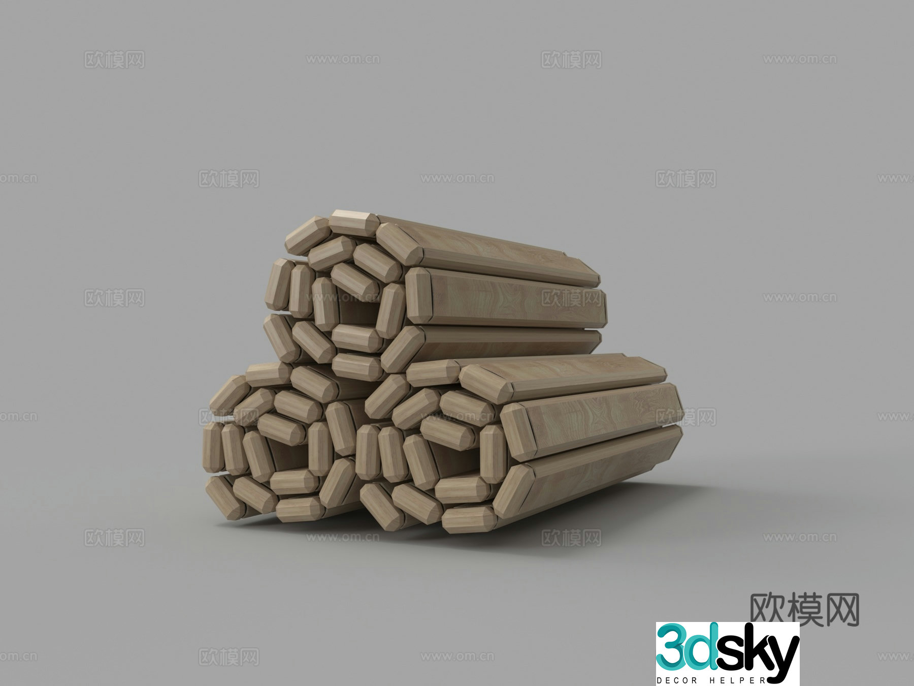Books Bamboo Slips 3D Model