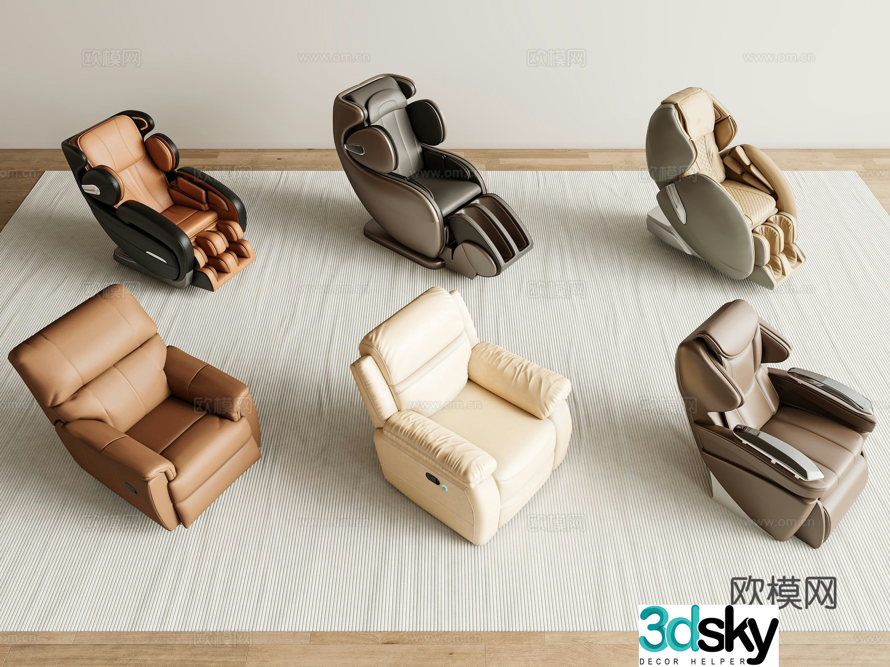 Modern massage chair 3D model