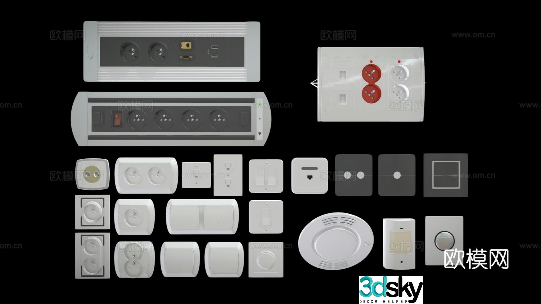 Wall switch Smart switch 3D model