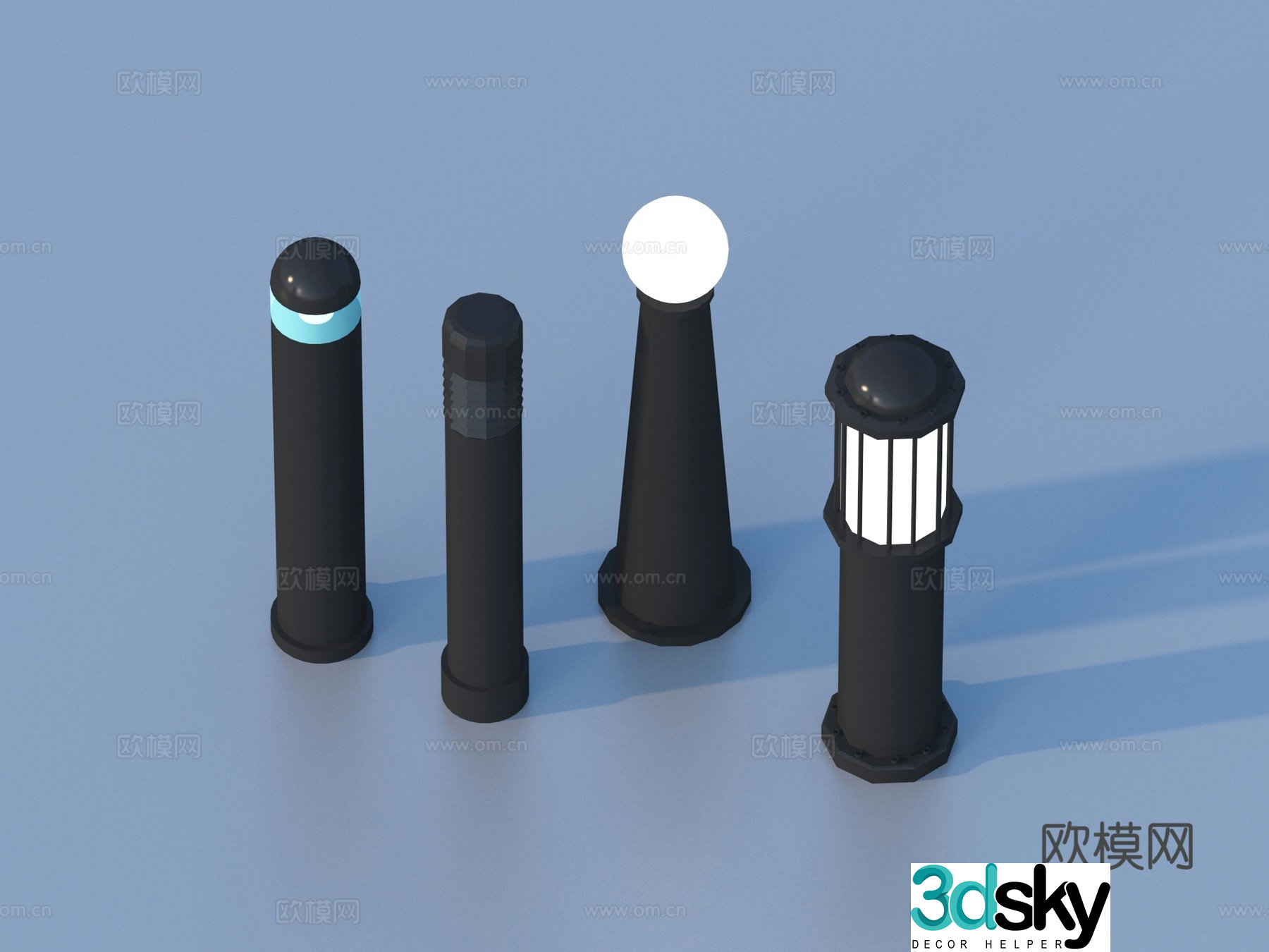 lawn lamp outdoor lamp landscape lamp 3d model