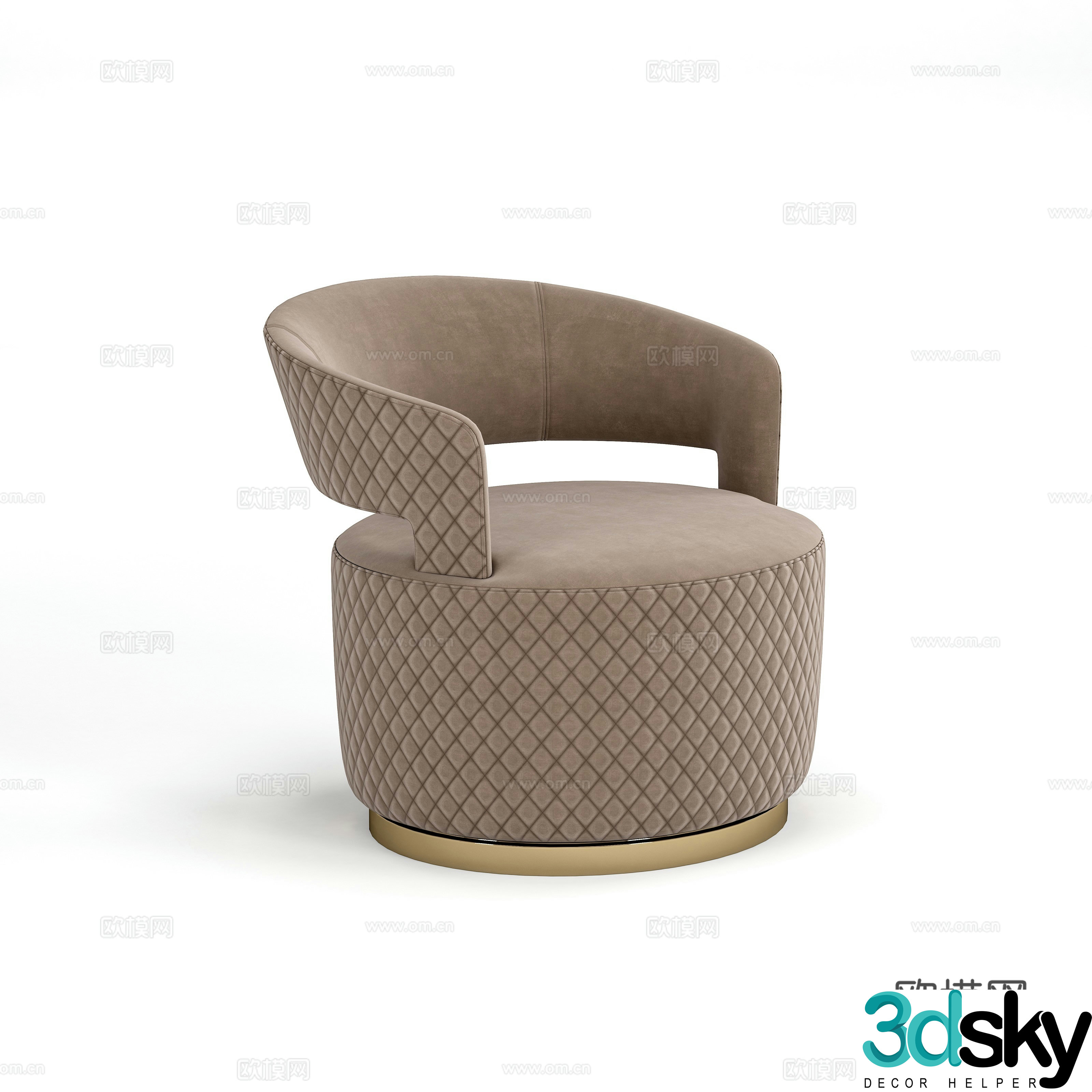 Modern single sofa 3d model