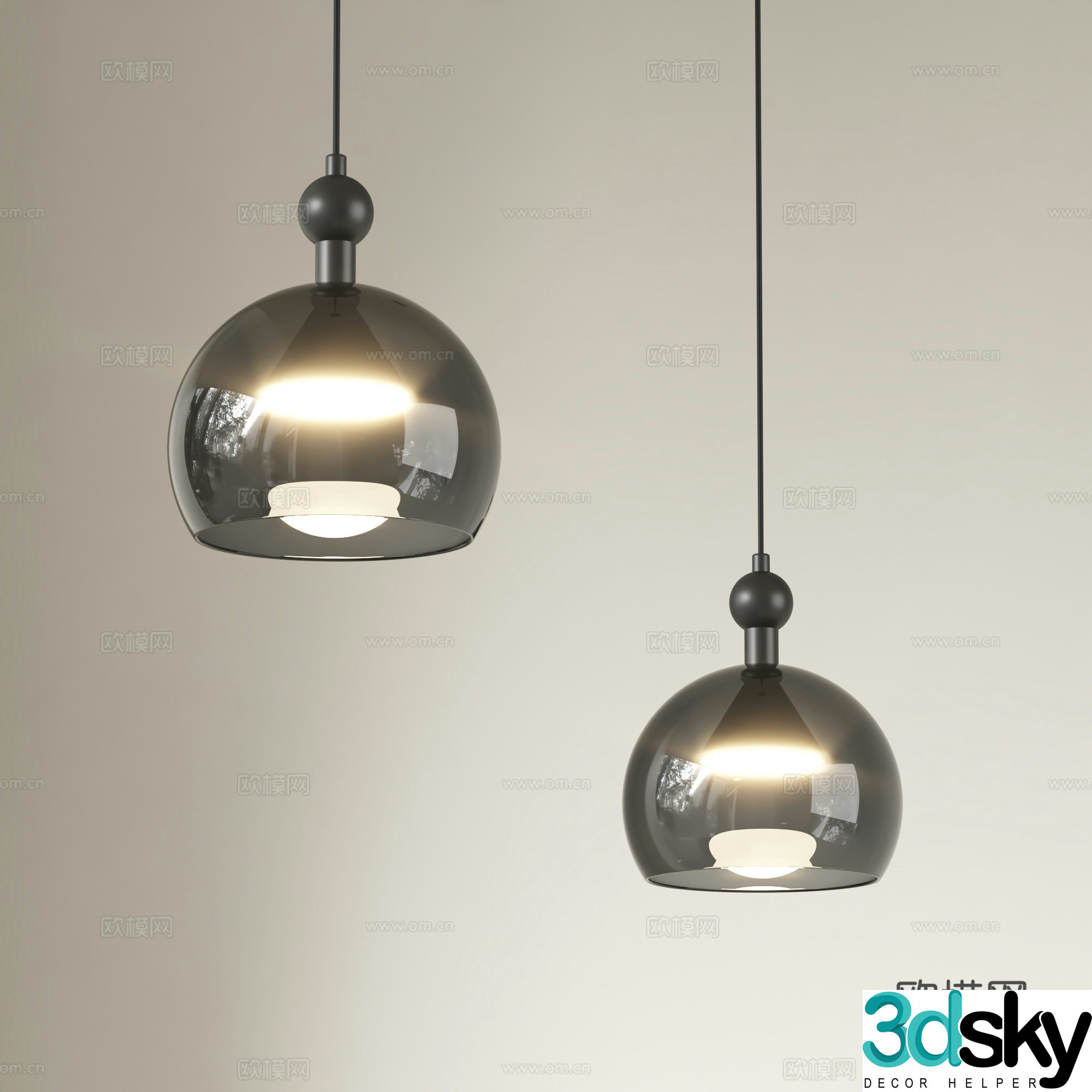 Modern chandelier restaurant chandelier bar small chandelier 3d model